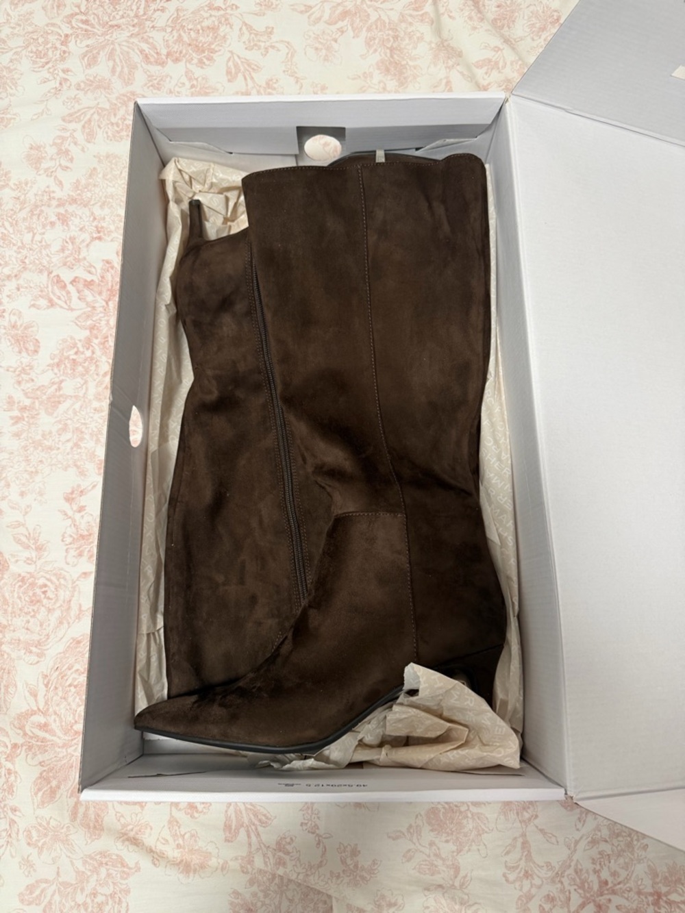 Marc Fisher Brown Suede Knee-High Boots - Size 8 Wide Calf